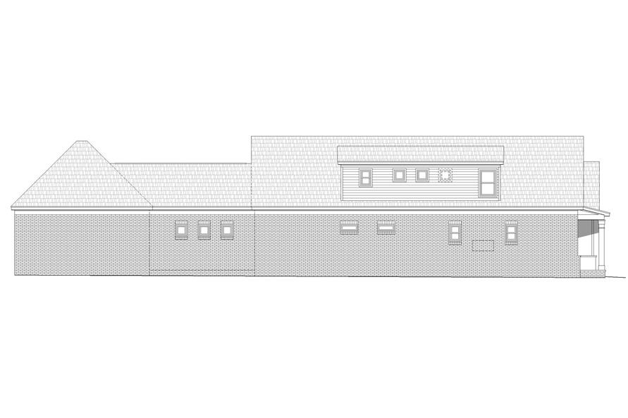 Home Plan Left Elevation of this 3-Bedroom,2517 Sq Ft Plan -196-1027