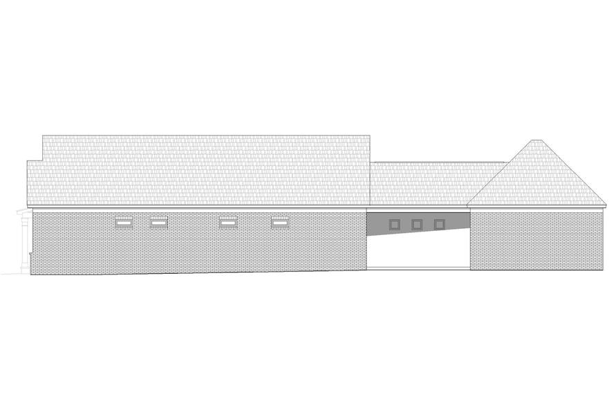 Home Plan Right Elevation of this 3-Bedroom,2517 Sq Ft Plan -196-1027