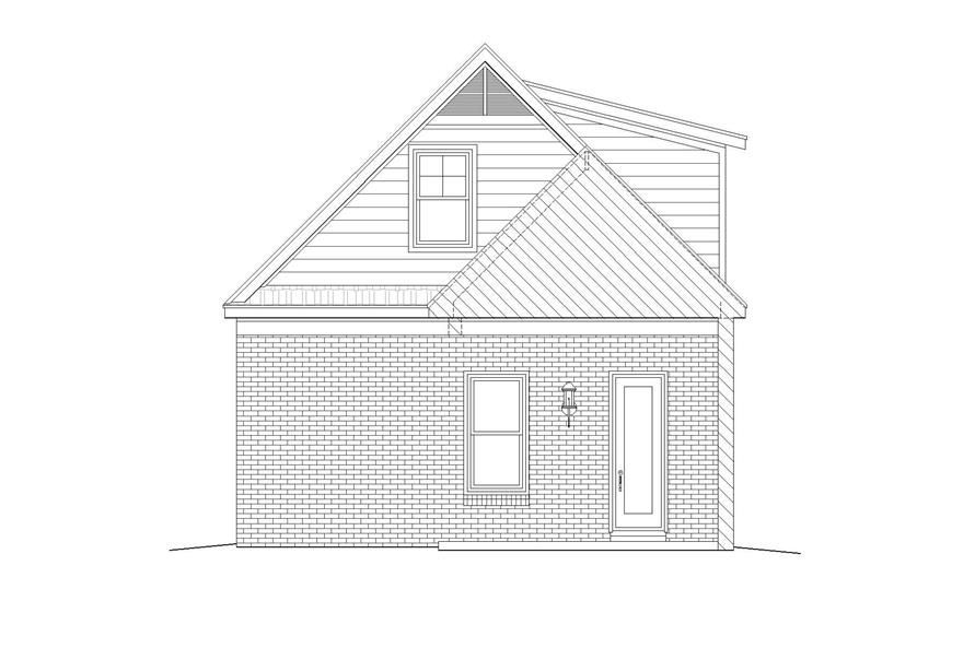 Home Plan Rear Elevation of this 3-Bedroom,2517 Sq Ft Plan -196-1027