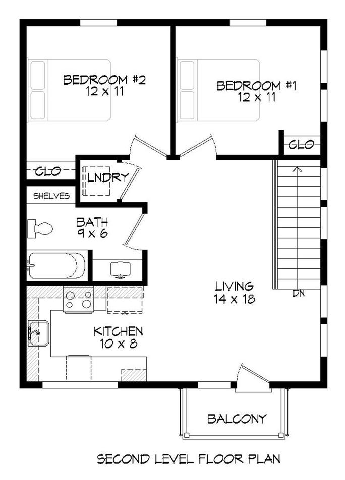 2-bedrm-820-sq-ft-garage-w-apartments-house-plan-196-1030