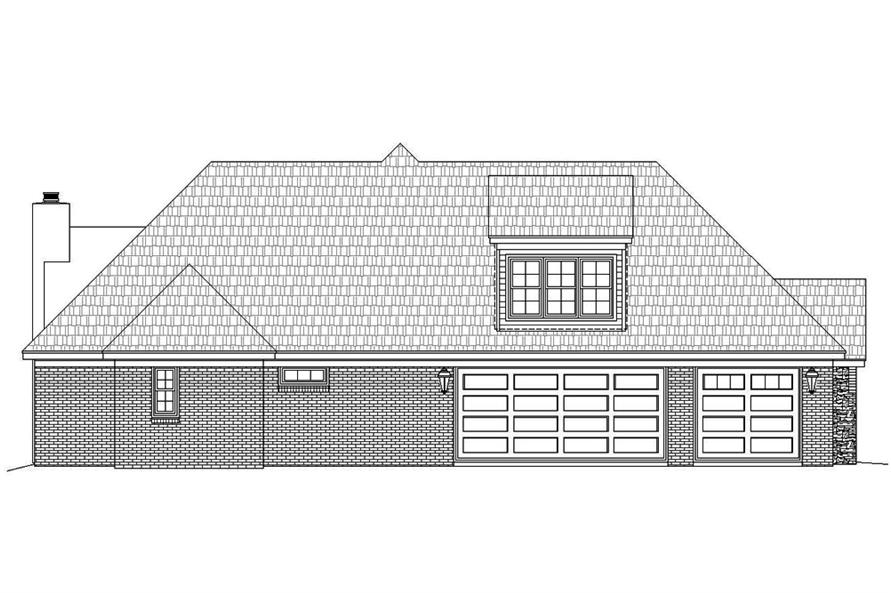 Home Plan Left Elevation of this 3-Bedroom,2700 Sq Ft Plan -196-1041