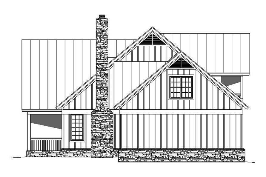 Home Plan Right Elevation of this 4-Bedroom,2700 Sq Ft Plan -196-1059