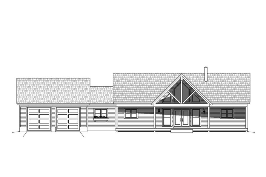 Home Plan Front Elevation of this 2-Bedroom,1650 Sq Ft Plan -196-1072