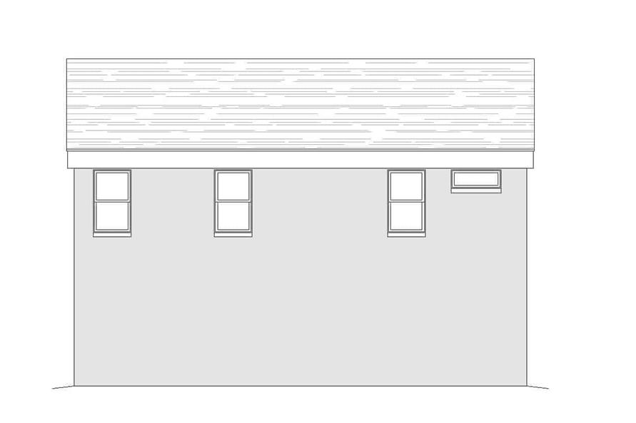 Home Plan Rear Elevation of this 1-Bedroom,1190 Sq Ft Plan -196-1101