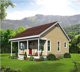 Ranch House Plan - 1 Bedrms, 1.5 Baths - 896 Sq Ft - #177-1046