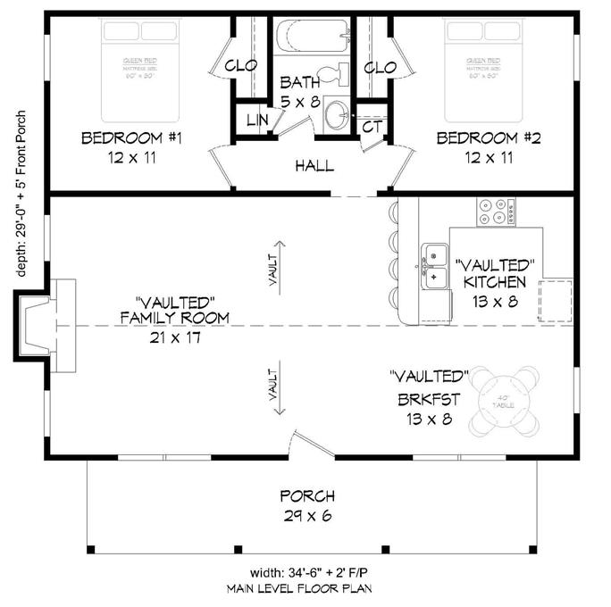 1000 Sq Ft 2 Bedroom Floor Plans - floorplans.click