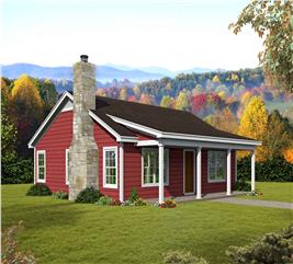 1000 Sq Ft Ranch House Plan - 2 Bedrooms, 1 Bath, Porch