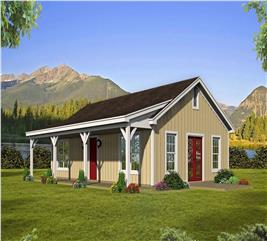 Ranch House Plan - 2 Bedrms, 1 Baths - 1000 Sq Ft - #196-1117