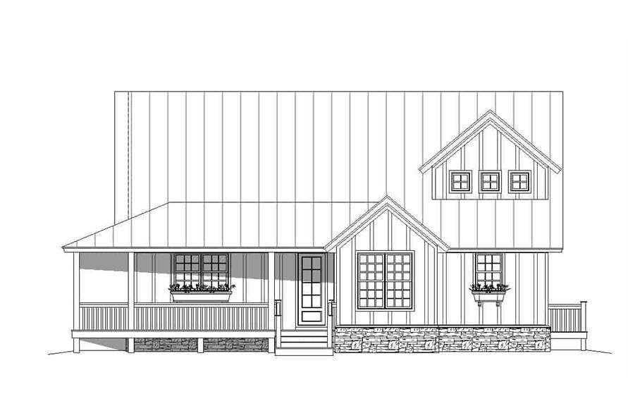 Home Plan Front Elevation of this 3-Bedroom,2100 Sq Ft Plan -196-1140