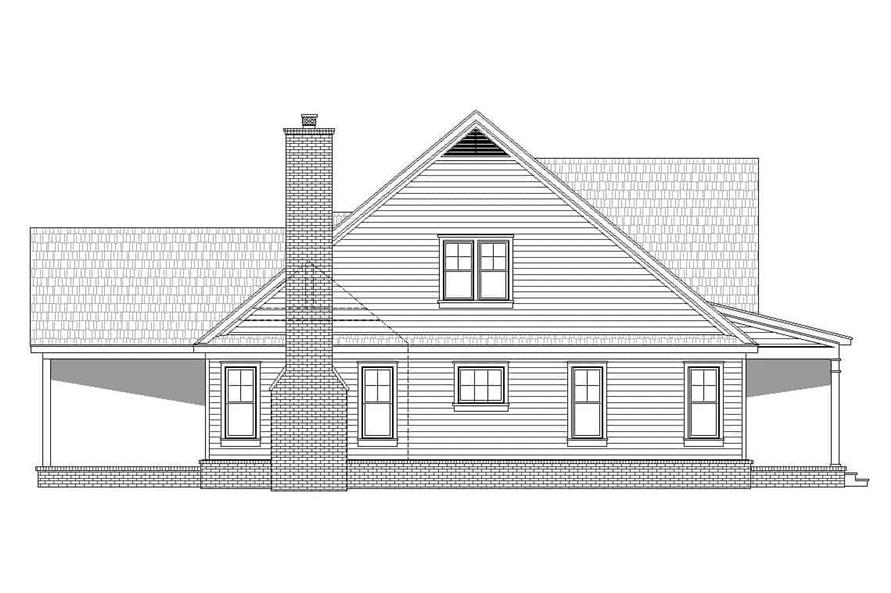 Home Plan Left Elevation of this 3-Bedroom,2200 Sq Ft Plan -196-1149