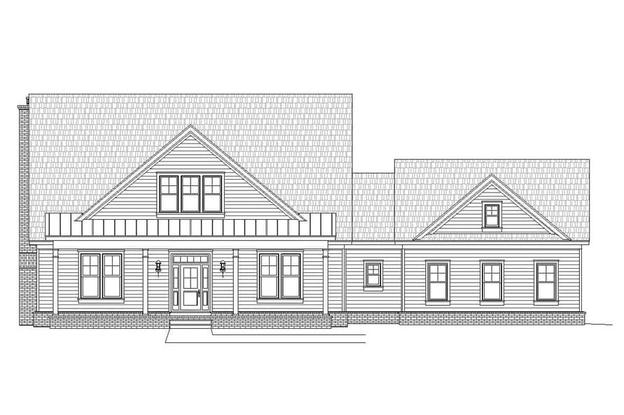 Home Plan Front Elevation of this 3-Bedroom,2200 Sq Ft Plan -196-1149