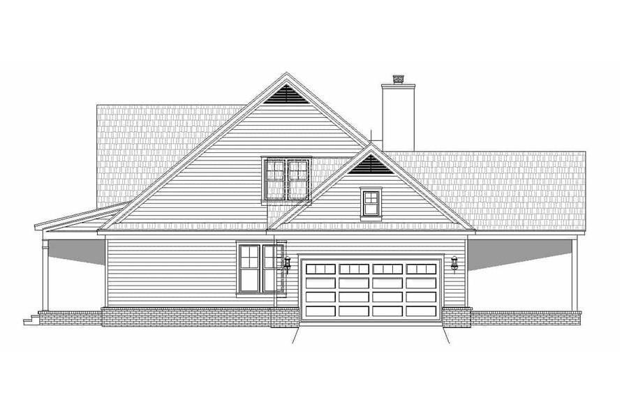 Home Plan Right Elevation of this 3-Bedroom,2200 Sq Ft Plan -196-1149