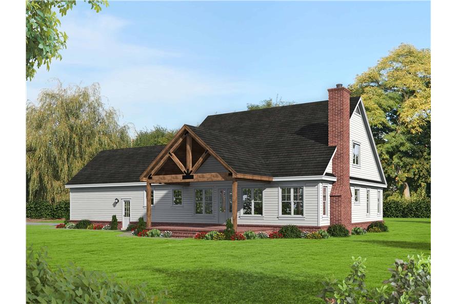 Side View of this 3-Bedroom, 2200 Sq Ft Plan - 196-1149