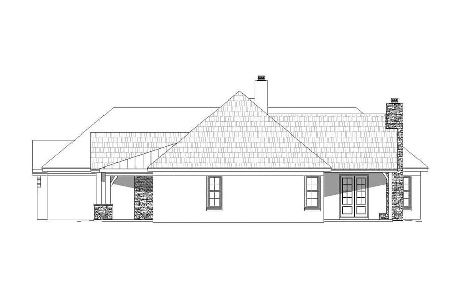 Home Plan Right Elevation of this 3-Bedroom,3012 Sq Ft Plan -196-1167