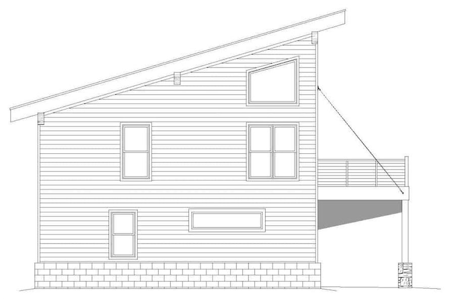 Home Plan Left Elevation of this 3-Bedroom,1359 Sq Ft Plan -196-1189