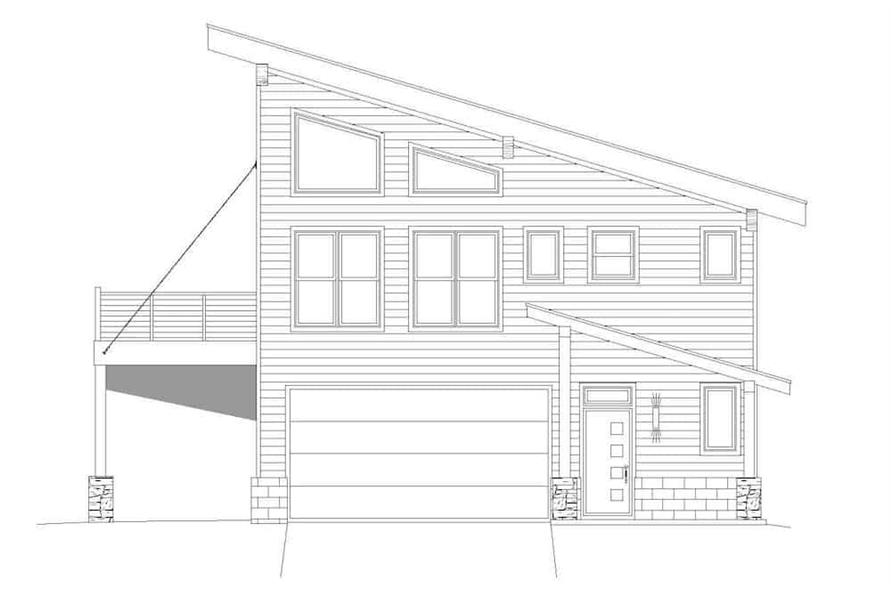 Home Plan Right Elevation of this 3-Bedroom,1359 Sq Ft Plan -196-1189