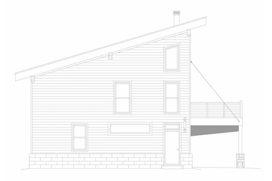 Home Plan Left Elevation of this 2-Bedroom,1359 Sq Ft Plan -196-1191