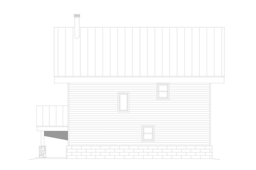 Home Plan Rear Elevation of this 2-Bedroom,1359 Sq Ft Plan -196-1191