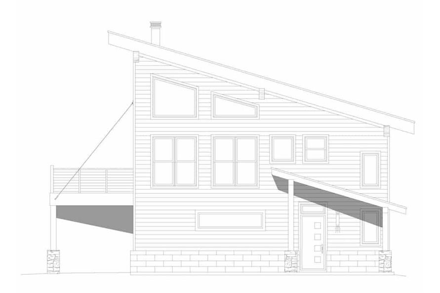 Home Plan Right Elevation of this 2-Bedroom,1359 Sq Ft Plan -196-1191