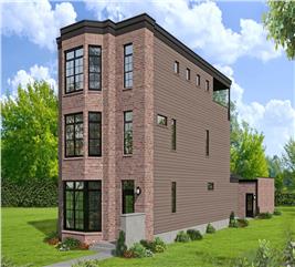 Contemporary Townhouse - 3 Bedrms, 3.5 Baths - 3321 Sq Ft - Plan #196-1236