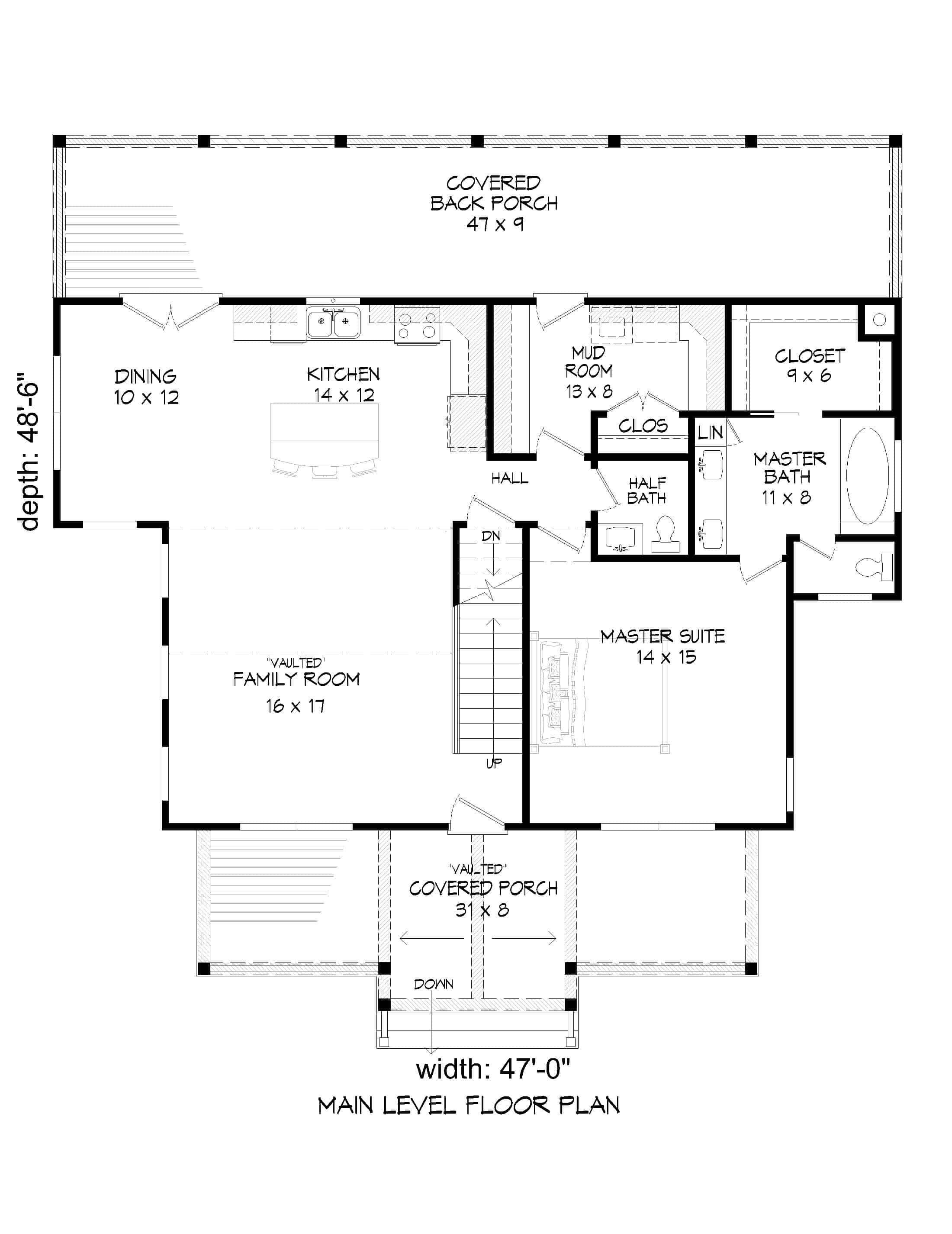 Farmhouse House - 3 Bedrms, 2.5 Baths - 2015 Sq Ft - Plan #196-1234