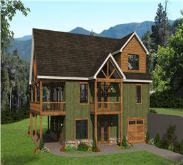 Rustic Home - 4 Bedrms, 3 Baths - 2537 Sq Ft - Plan #196-1239