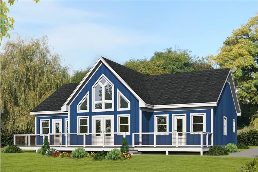 Rear View of this 2-Bedroom, 1586 Sq Ft Plan - 196-1253