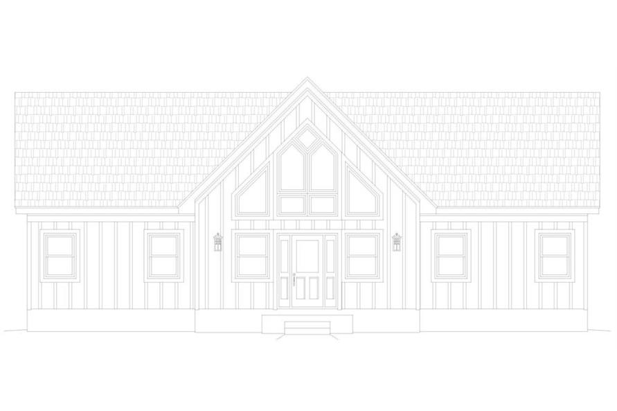 Home Plan Front Elevation of this 2-Bedroom,1586 Sq Ft Plan -196-1253