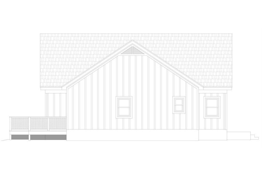 Home Plan Left Elevation of this 2-Bedroom,1586 Sq Ft Plan -196-1253