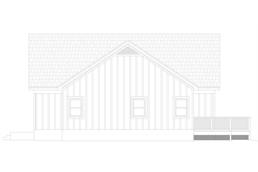 Home Plan Right Elevation of this 2-Bedroom,1586 Sq Ft Plan -196-1253