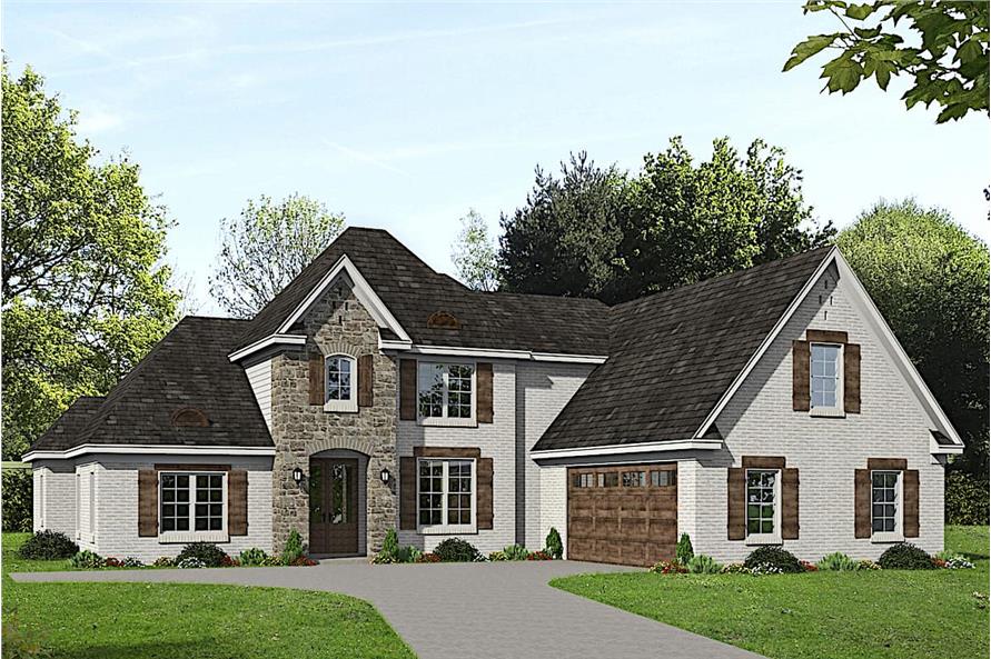 4-Bedroom, 3372 Sq Ft Luxury House - Plan #196-1263 - Front Exterior