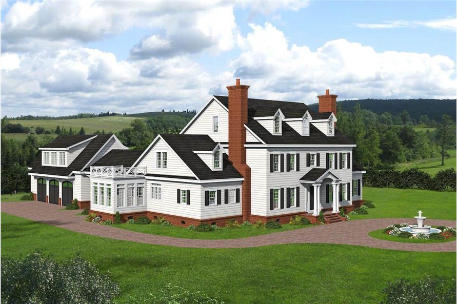 Side View of this 5-Bedroom, 7200 Sq Ft Plan - 196-1273