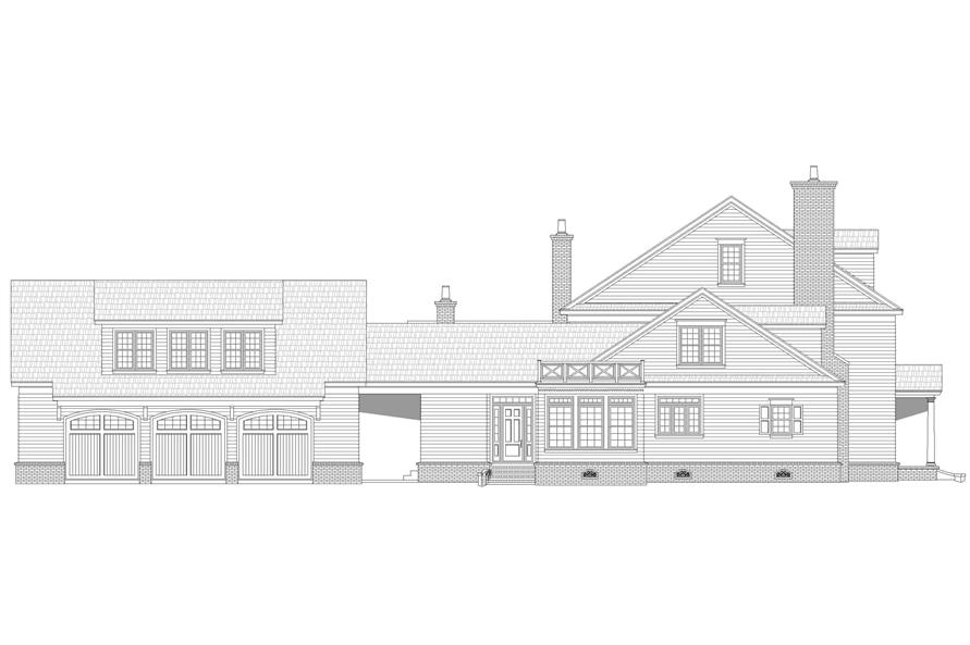 Home Plan Left Elevation of this 5-Bedroom,7200 Sq Ft Plan -196-1273