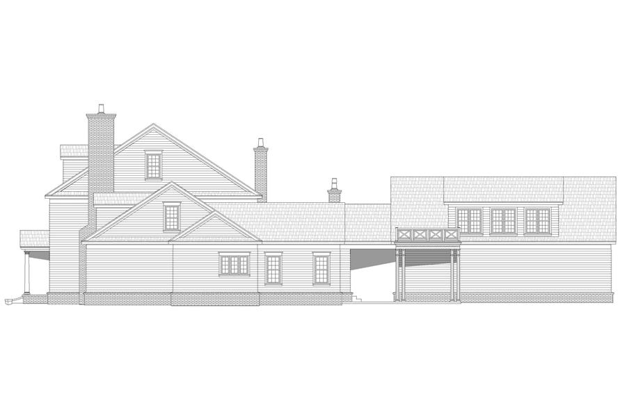 Home Plan Right Elevation of this 5-Bedroom,7200 Sq Ft Plan -196-1273