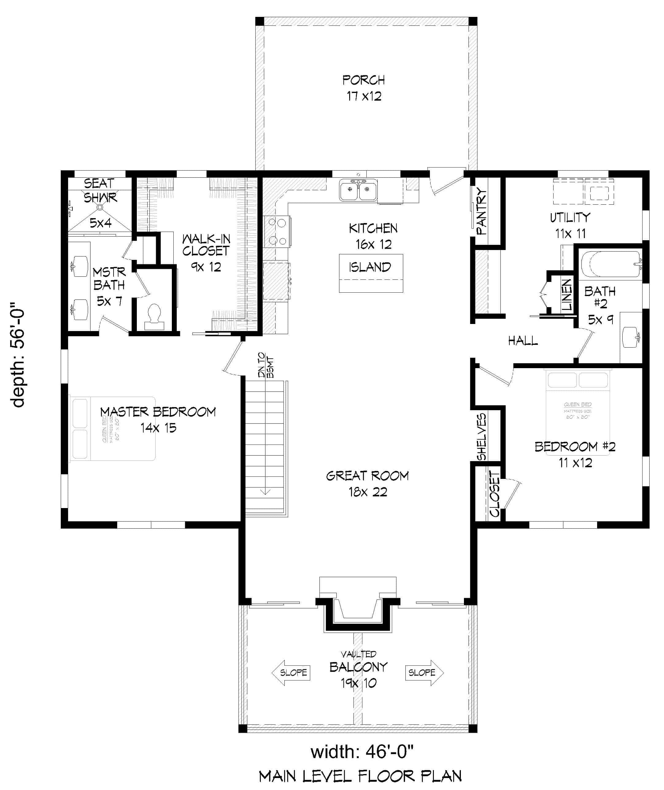 Ranch Floor Plan - 2–3 Bedrms, 2–3 Baths - 1911–2172 Sq Ft - #196-1282