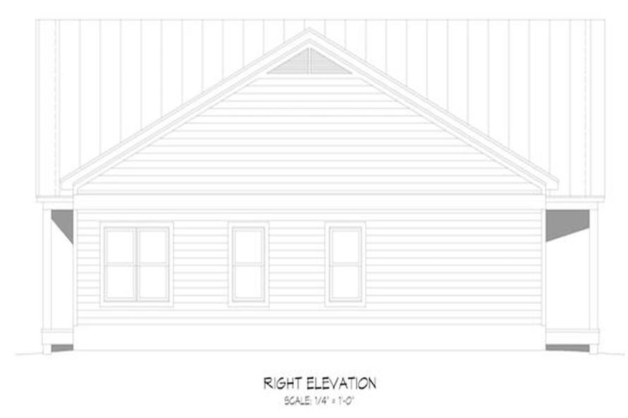 Home Plan Right Elevation of this 22-Bedroom,1763 Sq Ft Plan -196-1285