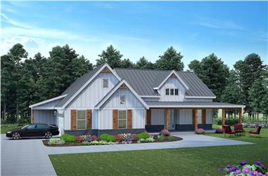 3-Bedroom, 2247 Sq Ft Farmhouse House Plan - 196-1844 - Front Exterior