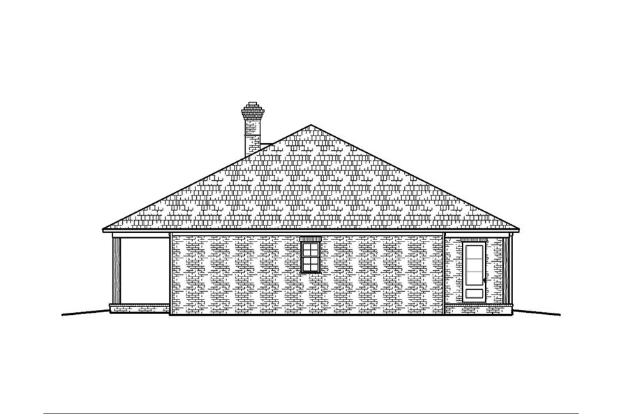 Home Plan Right Elevation of this 3-Bedroom,1672 Sq Ft Plan -197-1004