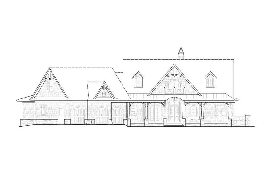 Home Plan Front Elevation of this 3-Bedroom,2947 Sq Ft Plan -198-1017