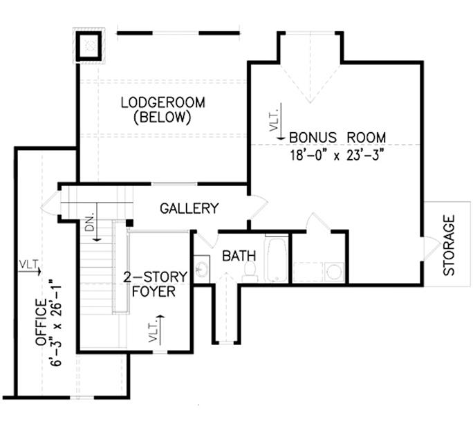 Cottage Floor Plan - 3 Bedrms, 3.5 Baths - 1984 Sq Ft - #198-1052