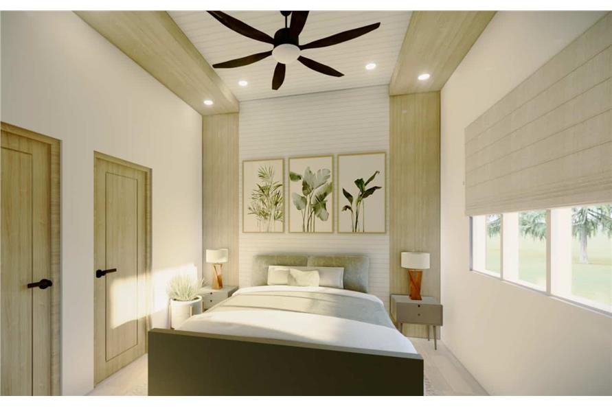 Bedroom of this 3-Bedroom, 1729 Sq Ft Plan - 198-1056