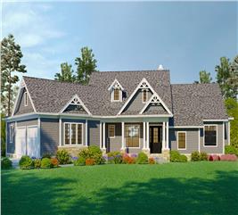 Cottage Home - 3 Bedrms, 2.5 Baths - 2510 Sq Ft - Plan #198-1077