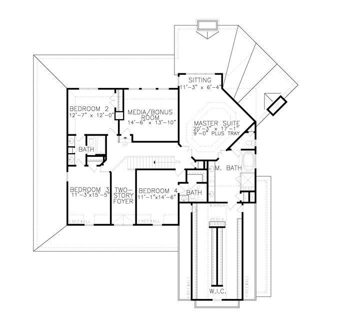 Farmhouse House Plan - 5-6 Bedrms, 4 Baths - 3788 Sq Ft - #198-1106