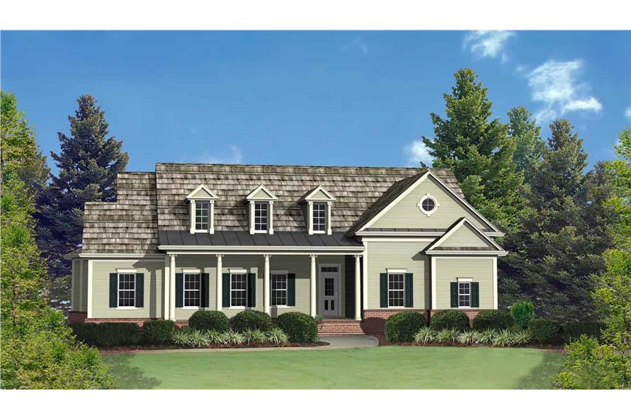 3-Bedroom, 2389 Sq Ft Cape Cod House Plan - 198-1107 - Front Exterior