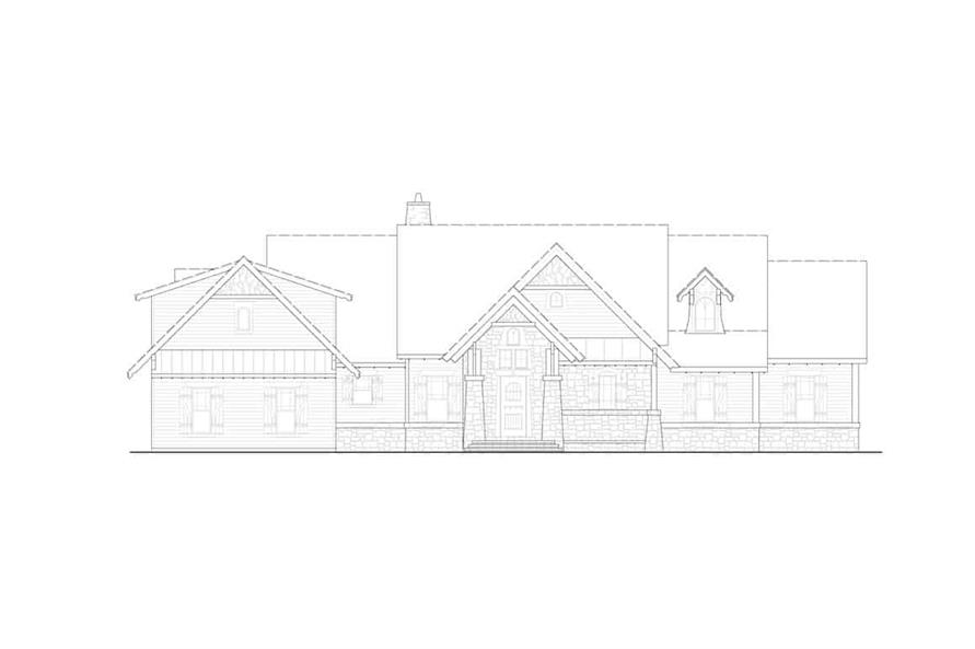 Home Plan Front Elevation of this 4-Bedroom,2993 Sq Ft Plan -198-1155