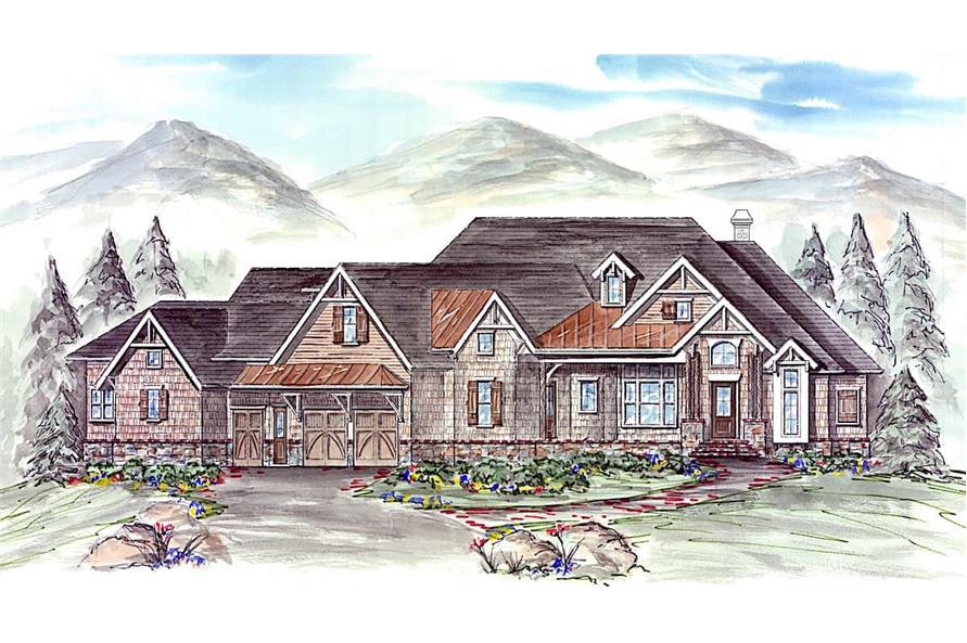 3-Bedroom, 3985 Sq Ft Rustic Home - Plan #198-1156 - Main Exterior