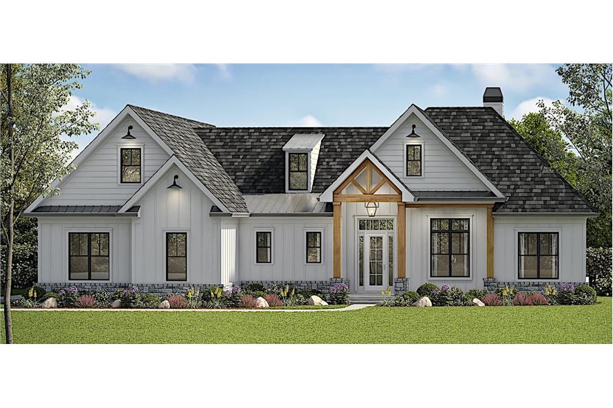 6-Bedroom, 3423 Sq Ft Contemporary House - Plan #198-1161 - Front Exterior