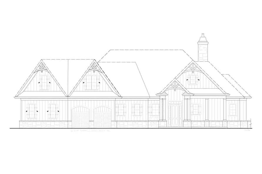 Home Plan Front Elevation of this 3-Bedroom,2269 Sq Ft Plan -198-1162