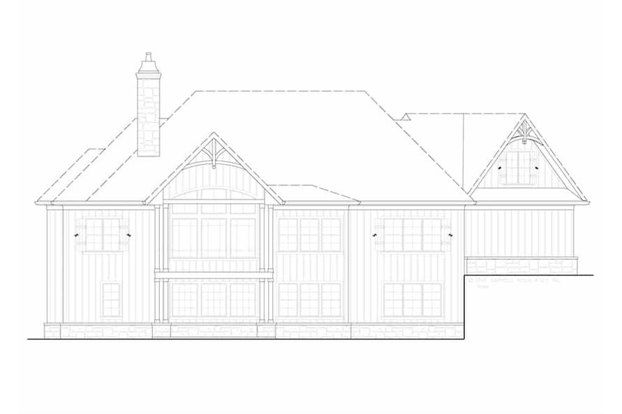 Home Plan Rear Elevation of this 3-Bedroom,2269 Sq Ft Plan -198-1162