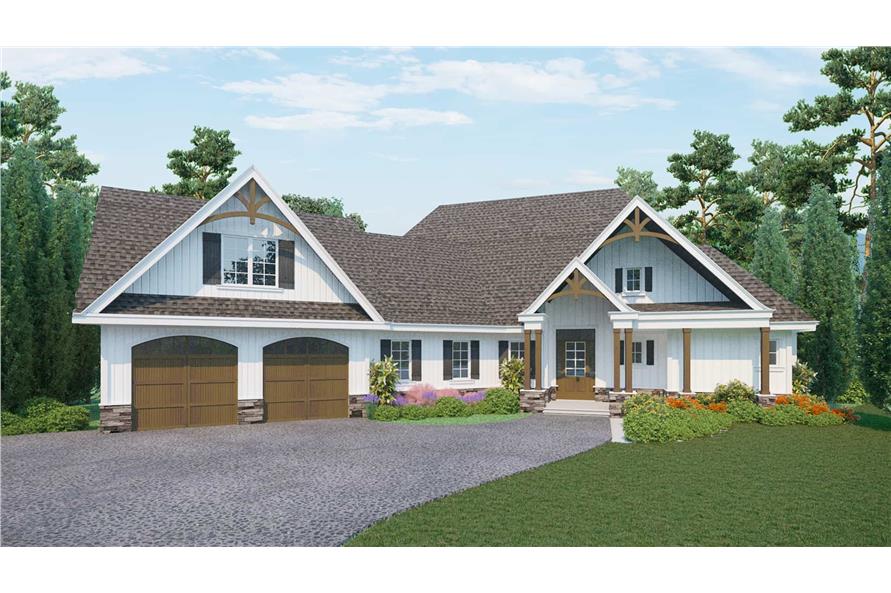 3-Bedroom, 2269 Sq Ft Ranch Home - Plan #198-1162 - Main Exterior